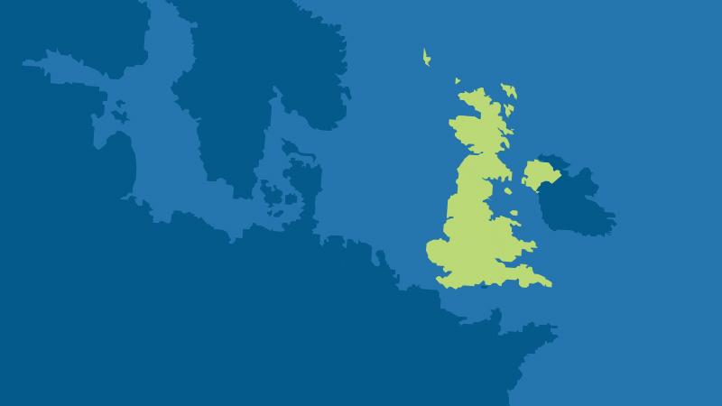 map highlighting the United Kingdom